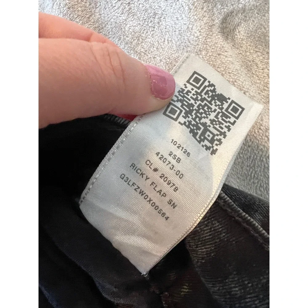 True Religion Ricky Jeans Mens 33 Black Flap Relaxed Straight